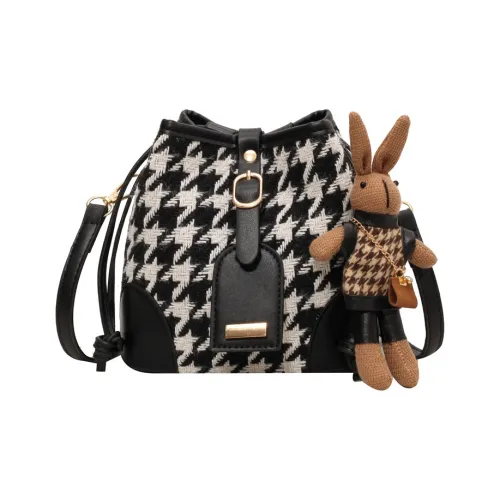 NOMK Woolen Bucket Bag Crossbody Bag Shoulder Bag Shoulder Bag Regular Women's Black/Coffee