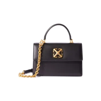 OFF WHITE Jitney 1.4 Logo Plaque Tote Bag