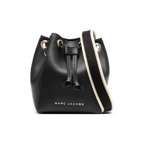 MARC JACOBS Cow Leather Patchwork With Polyurethane Bucket Bags Shoulder Bag Crossbody Bag Women's Black