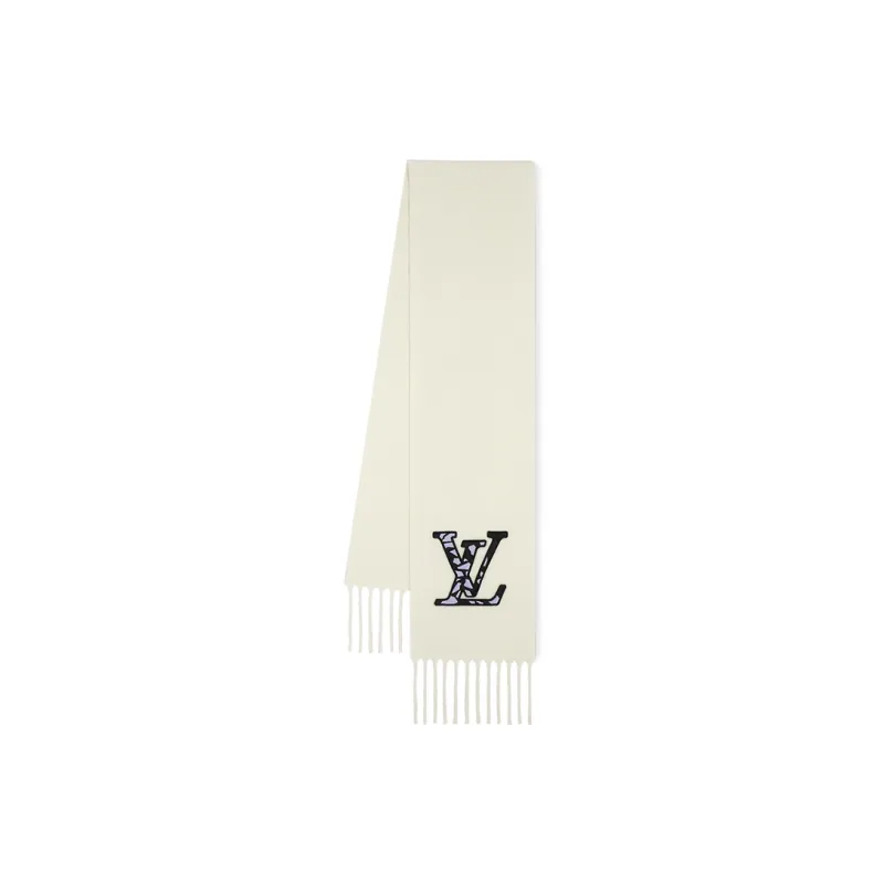 LOUIS VUITTON Knit Scarves Men's White-0