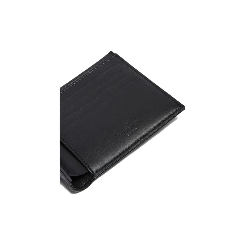 Valentino GARAVANI Cow Leather Wallet Men's Black-5