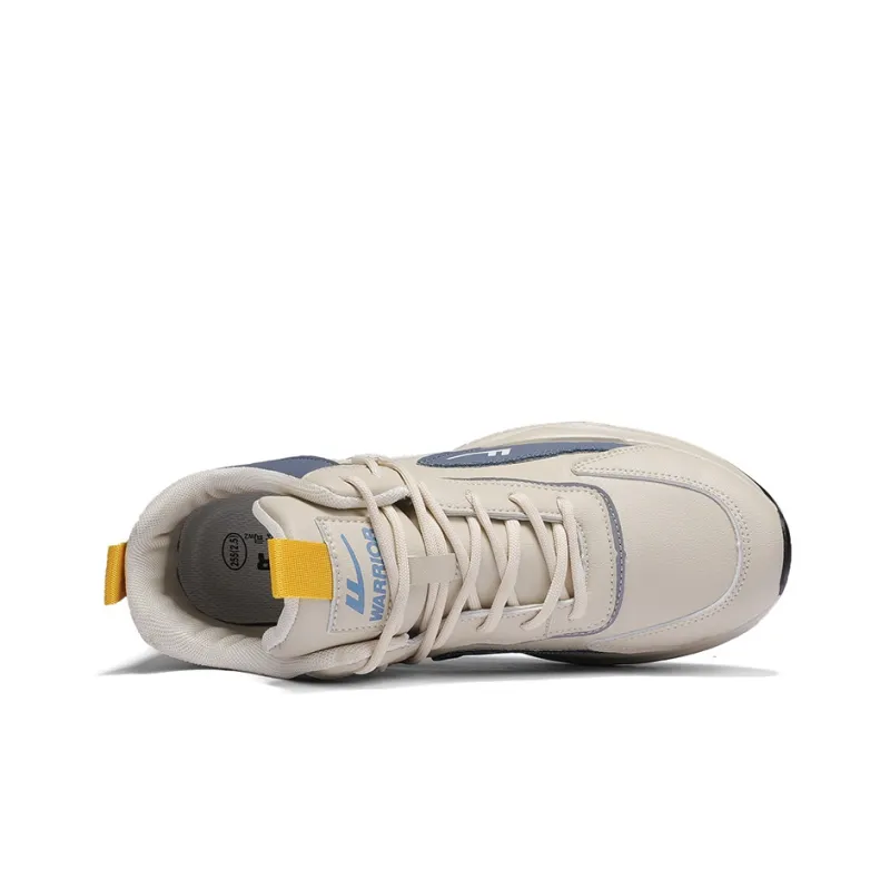 Warrior High Top Casual Shoes Men's Beige Blue-3