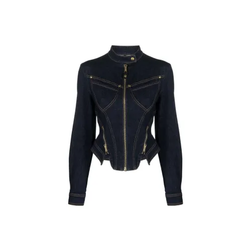 VERSACE JEANS COUTURE Denim Jackets Women's Midnight Blue