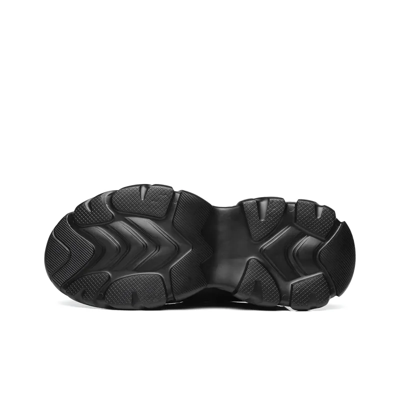 15 MINS Wear Resistant Low Top Chunky Sneakers Men's Black-5