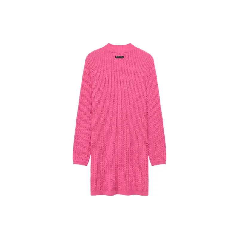 CHUU Long Sleeved Dresses Women's Fuchsia-1