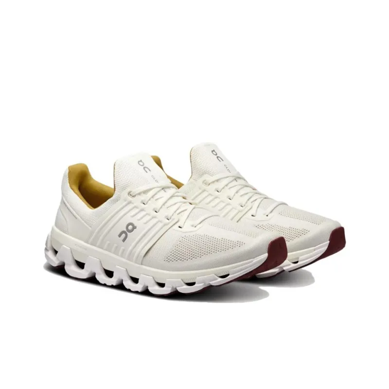 On Cloudswift Cushioning Wear Resistant Low Top Running Shoes Men's White-2