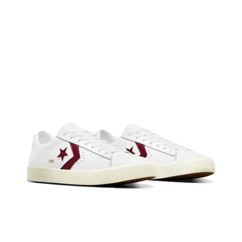 Converse Pro Leather Vulc Pro 'White Deep Bordeaux'-2