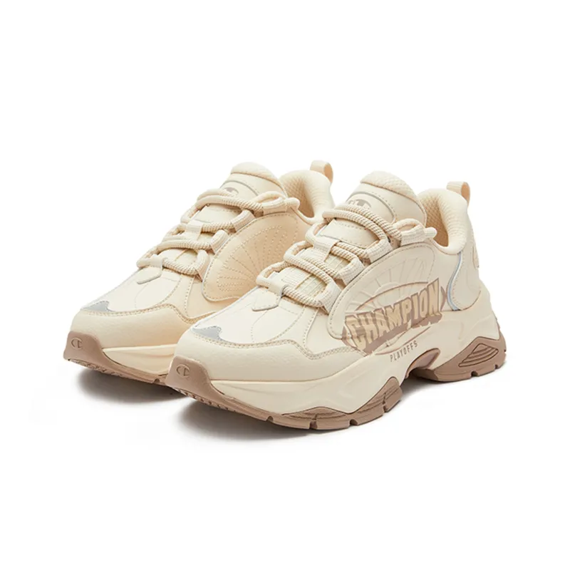Champion Cushioning Wear Resistant Low Top Chunky Sneakers Women's Light Khaki-2