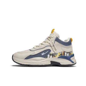 Warrior High Top Casual Shoes Men's Beige Blue