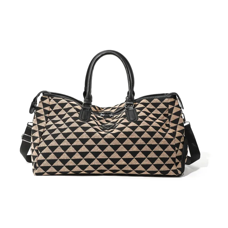 MASTER CANVAS Fabric Handbag Large Size Unisex Gray/Khaki-0