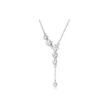KADER S925 Silver Collarbone Chain Women's Silver White