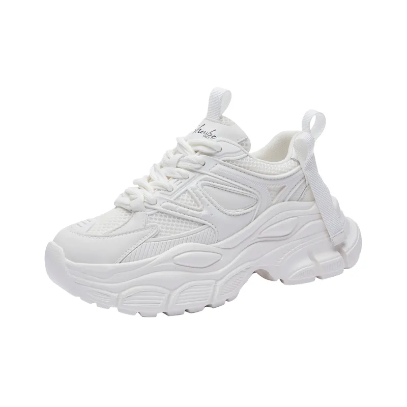 SOBB Cushioned Wear-Resistant Breathable Moisture-Wicking Low-Top Chunky Sneakers 4cm Women's-12