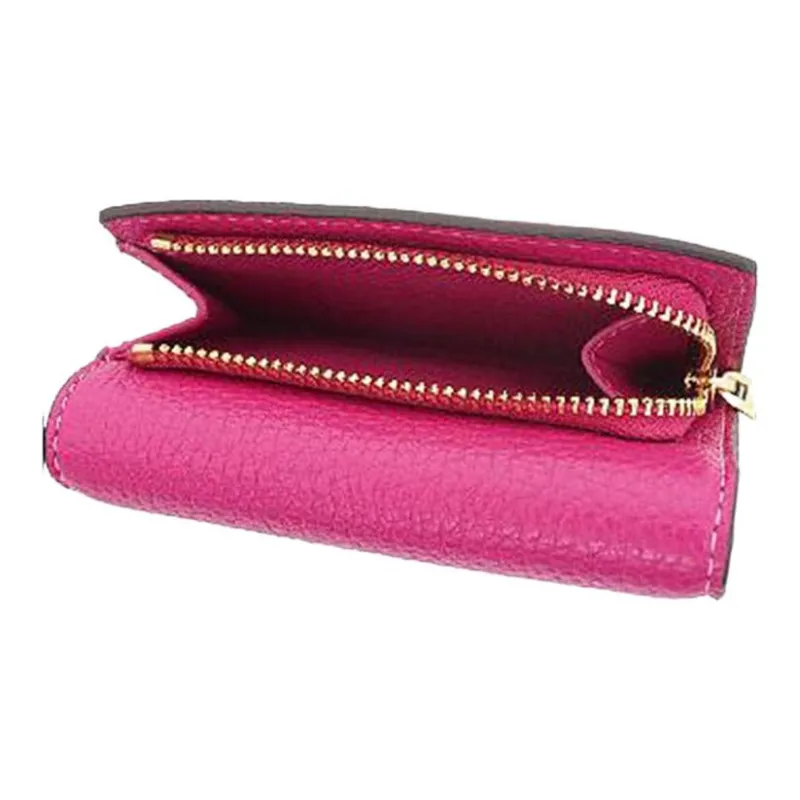 COACH Leather Wallet Mini Men's Cherry-3