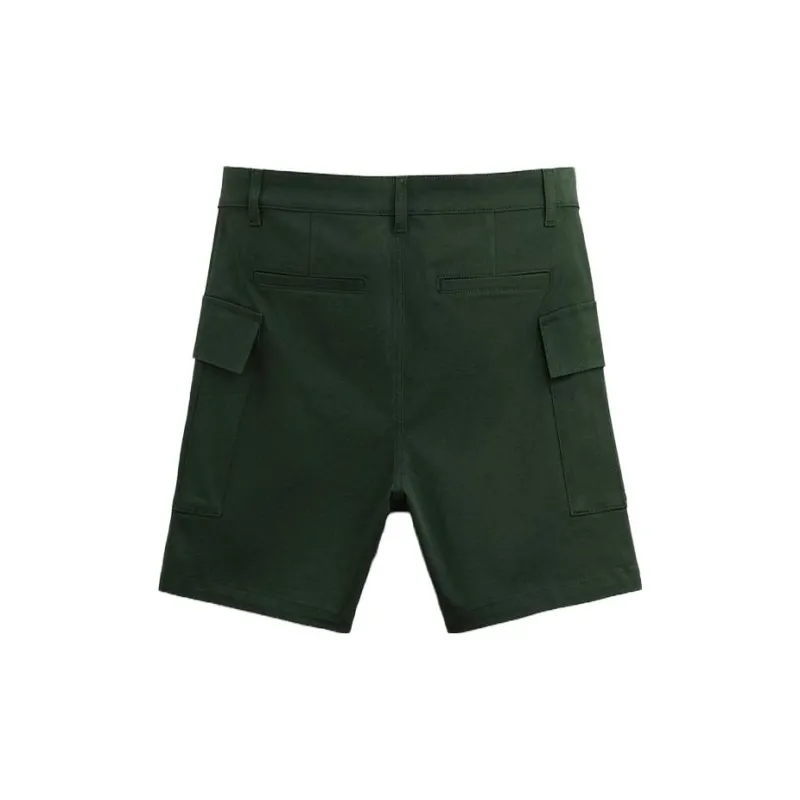 ZARA Casual Shorts Men Green-1