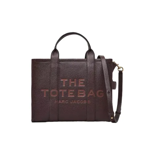 MARC JACOBS Full Grain Leather Tote Bag Shopping Bag Shoulder Bag Crossbody Bag Handbag Medium Size Women's Chocolate