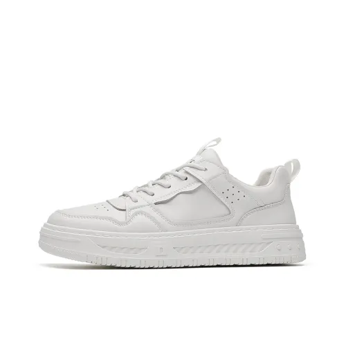 LUOGOKS Casual Shoes Men Low-Top White