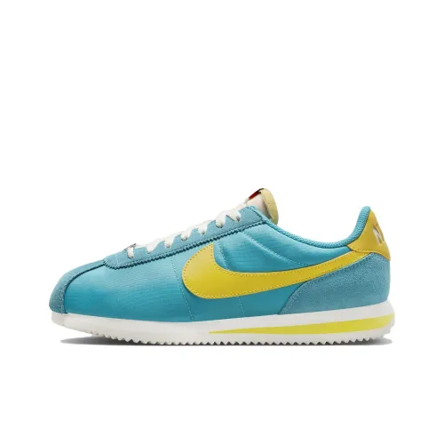 Nike Cortez Running Shoes Men Low-Top Blue/Yellow