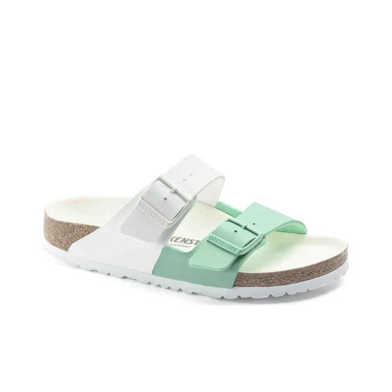 Birkenstock Slip-Resistant Slide Slippers Unisex White Green-1