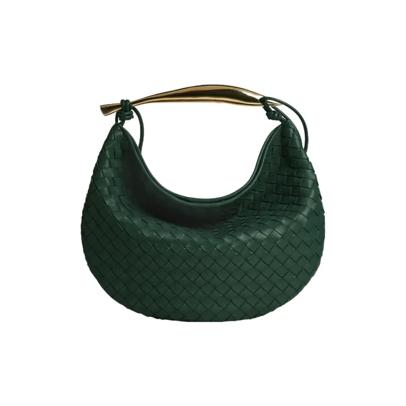Bottega Veneta SARDINE Sheepskin Handbag Medium Size Women's Emerald-0