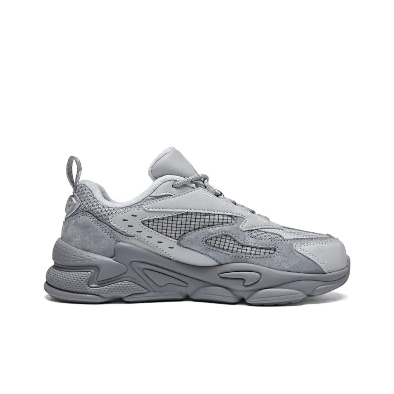 Kappa Anti Slip Wear Resistant Low Top Running Shoes Unisex Gray-1