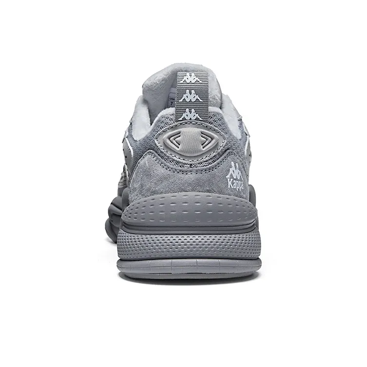 Kappa Anti Slip Wear Resistant Low Top Running Shoes Unisex Gray-4