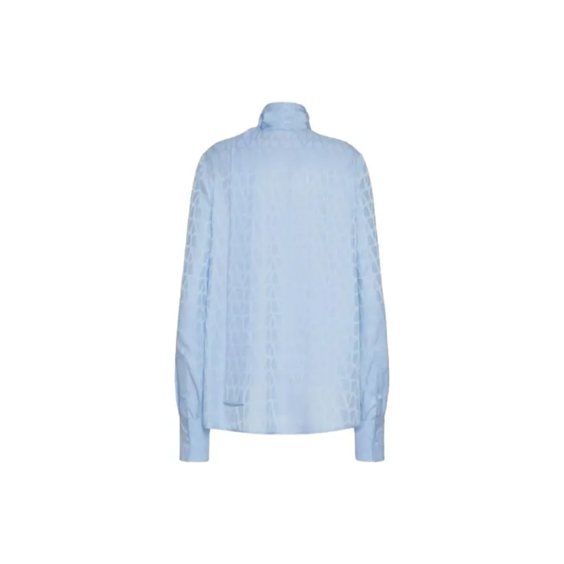 Valentino Toile Iconographe Jacquard Long-Sleeved Blouse-8