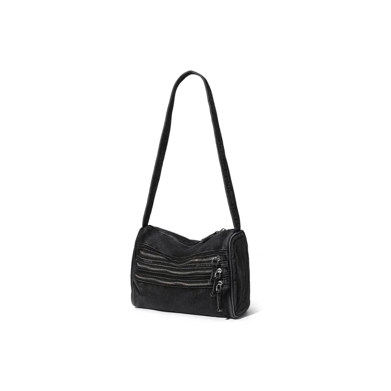 MASTER CANVAS Fabric Shoulder Bag Regular Unisex Black-1