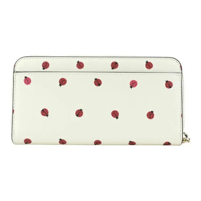 Kate Spade Stacidottie PVC Wallet Large Size Women's Cream Multicolor-1