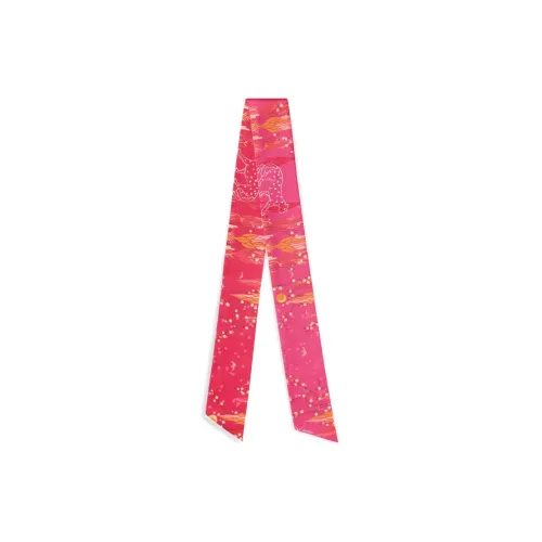 CARTIER Silk Scarves Women's Fuchsia