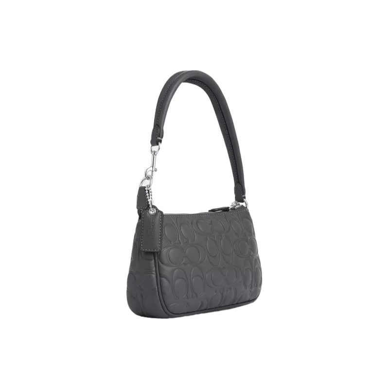 COACH Nolita Cow Leather Shoulder Bag, Handbag, Shoulder Bag Women's Gray-1