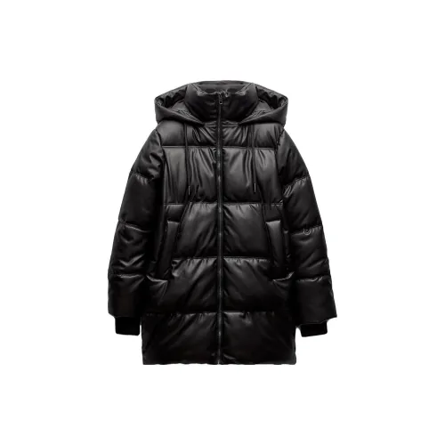 ZARA Puffer Jackets Women's Black