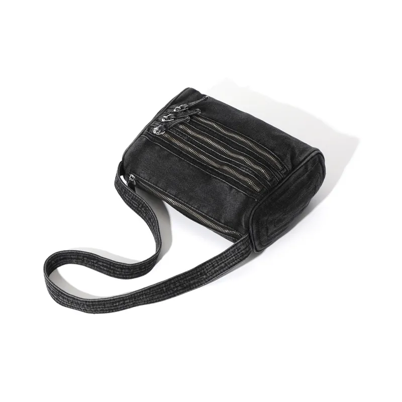 MASTER CANVAS Fabric Shoulder Bag Regular Unisex Black-4