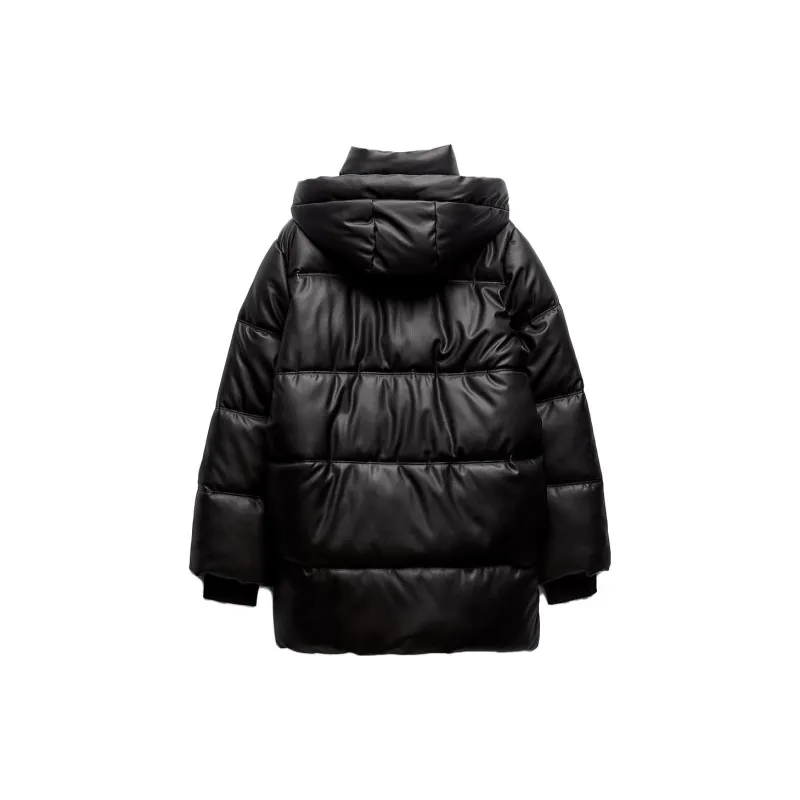 ZARA Puffer Jacket Women's Black-1