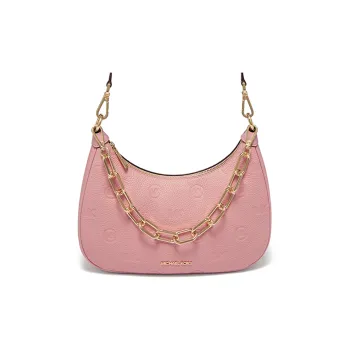 MICHAEL KORS Cow Leather Crescent Bag, Shoulder Bag, Crossbody Bag Tubas Women's Pink
