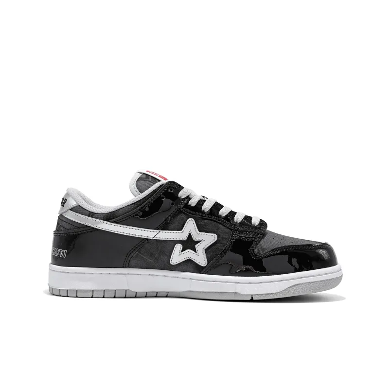 RIPSTAR SKBD Low ES Crew Anti Slip Wear Resistant Low Top Skateboard Shoes Unisex Black-1