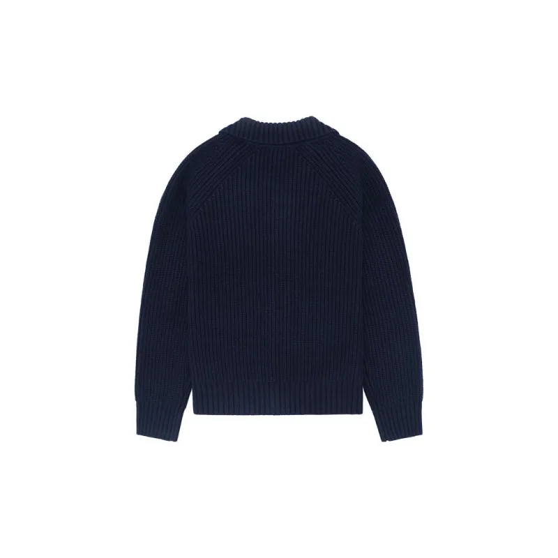 LI NING 1990 Classic Collection Knitwear Men's Dark Marine Blue-1