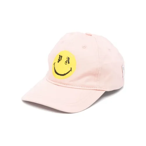 PALM ANGELS Kids Smiley Face-print Cotton Cap