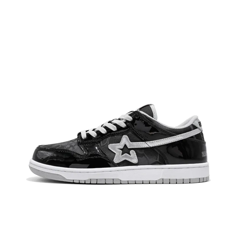 RIPSTAR SKBD Low ES Crew Anti Slip Wear Resistant Low Top Skateboard Shoes Unisex Black-0