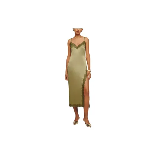 Reformation Slip Dresses Women's Olive Oil