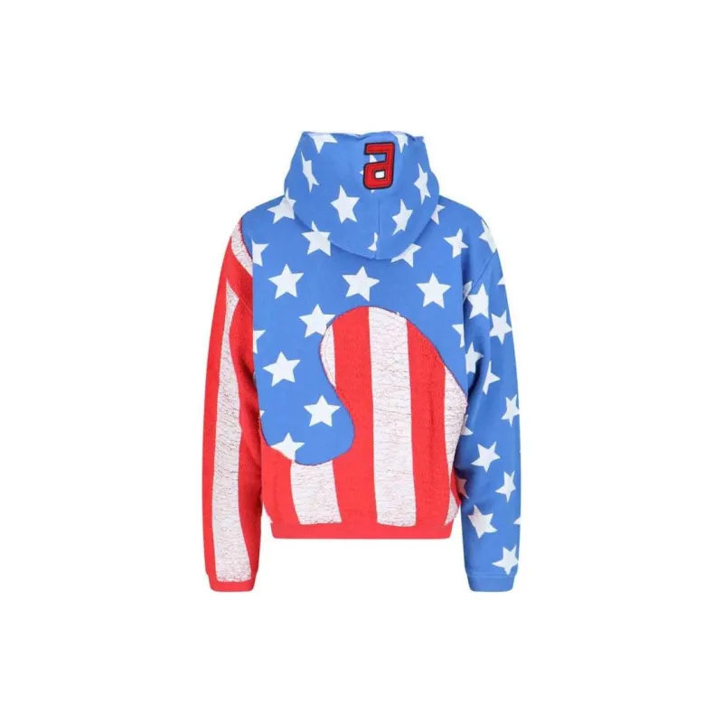 ERL Flag print Cotton Hoodie-3