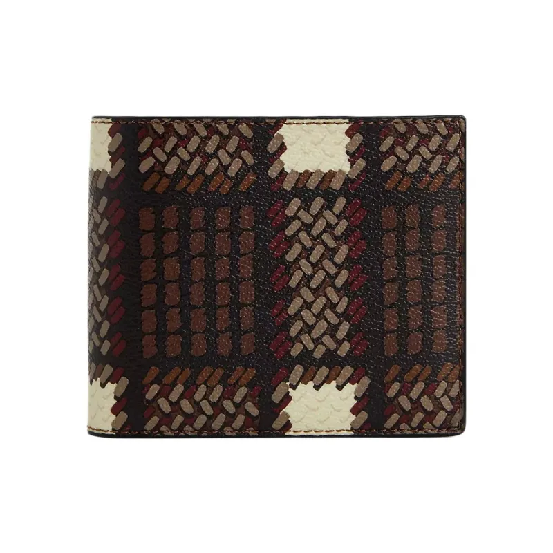 COACH 3 IN 1 Wallet Coated Canvas Coin Purse Wallet Unisex Bronze & Black-0