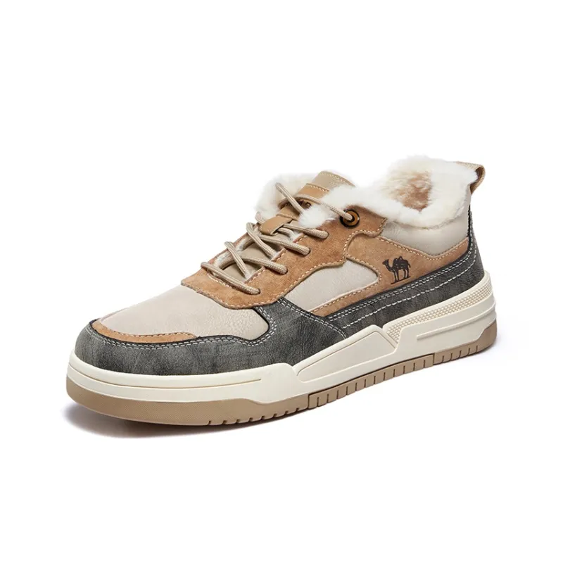 CAMEL Warm Slip-Resistant Low-Top Skateboard Shoes Men's Khaki-1