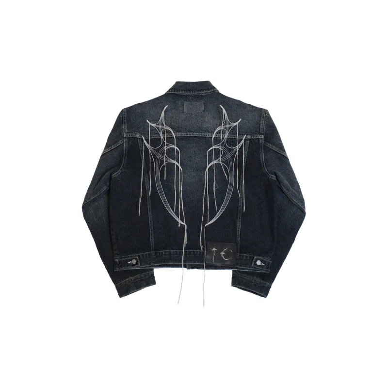 THUG CLUB Denim Jacket Unisex Blue-1