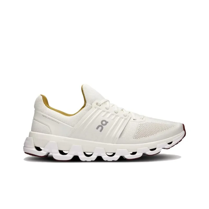 On Cloudswift Cushioning Wear Resistant Low Top Running Shoes Men's White-1