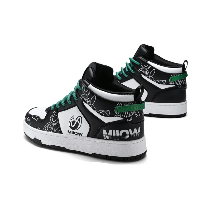 MIIOW Trend Party Series Anti-Slip And Wear-Resistant Height Increasing Coverage High-Top Skateboard Shoes Unisex-12