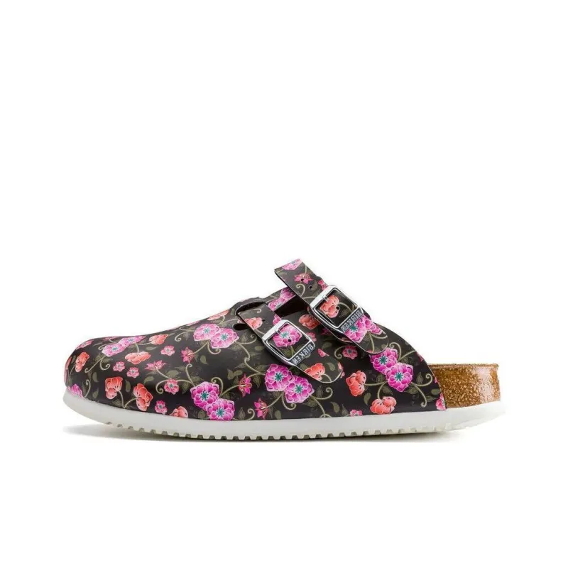 Birkenstock Closed Toe Slippers Women's Rose Black Narrow-0