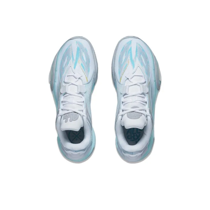 LiNing All City 11 V2 Wade Cushioning Low Top Basketball Shoes Men's Blue White PE Version-3