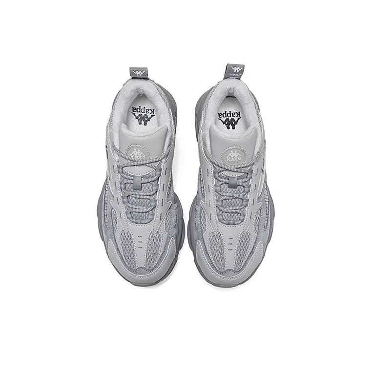 Kappa Anti Slip Wear Resistant Low Top Running Shoes Unisex Gray-3