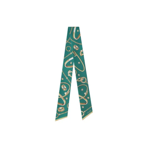 CARTIER Silk Scarves Women's Green