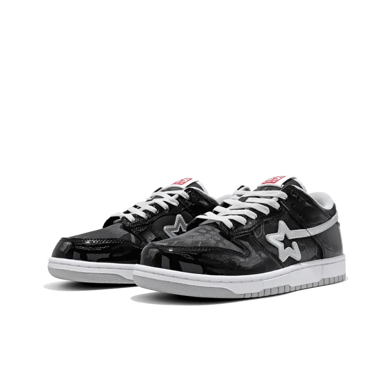 RIPSTAR SKBD Low ES Crew Anti Slip Wear Resistant Low Top Skateboard Shoes Unisex Black-2